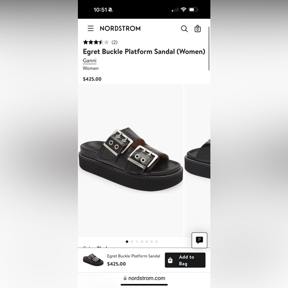 Womens Ganni Sandals - Picture 2 of 4